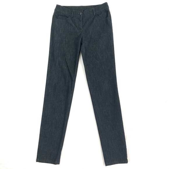Akris Denim - AKRIS Flat Front Mid-Rise Straight Leg Denim Jeans